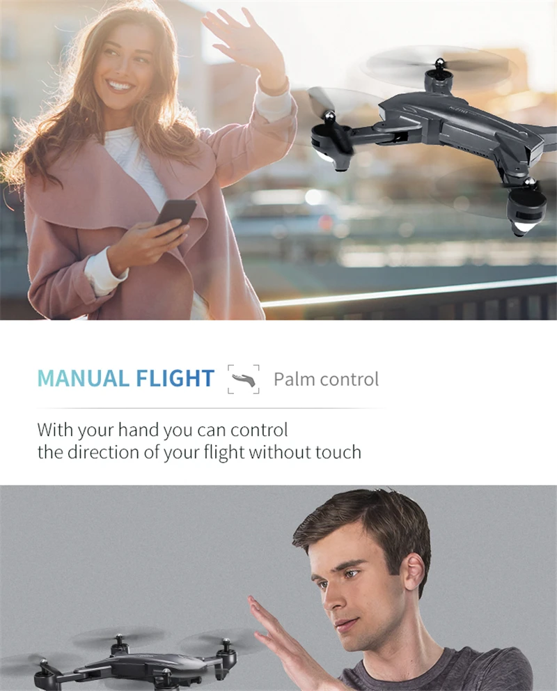 TIANQU VISUO XS816 оптическое позиционирование потока Двойная камера WiFi 2MP+ 0.3MP Радиоуправляемый Дрон g-сенсор жестовая съемка 3D трюк против SG700