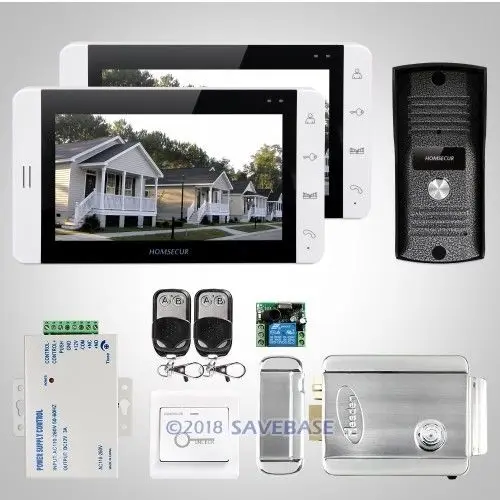 HOMSECUR 7 &quotHands free видеодомофон для видеодомофона + сенсорная кнопка монитор: 1C2M L3: