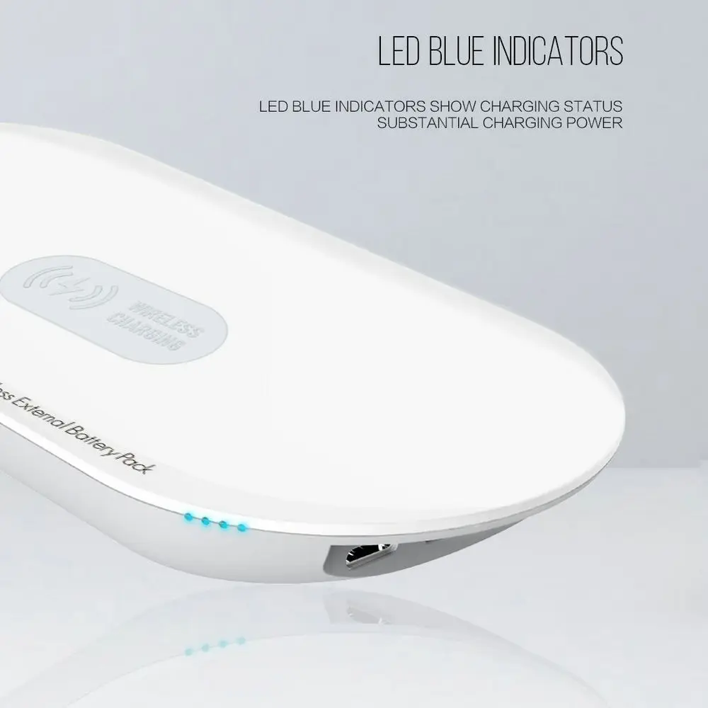LDNIO 10000 mAh Qi Беспроводное зарядное устройство Внешний аккумулятор Беспроводная