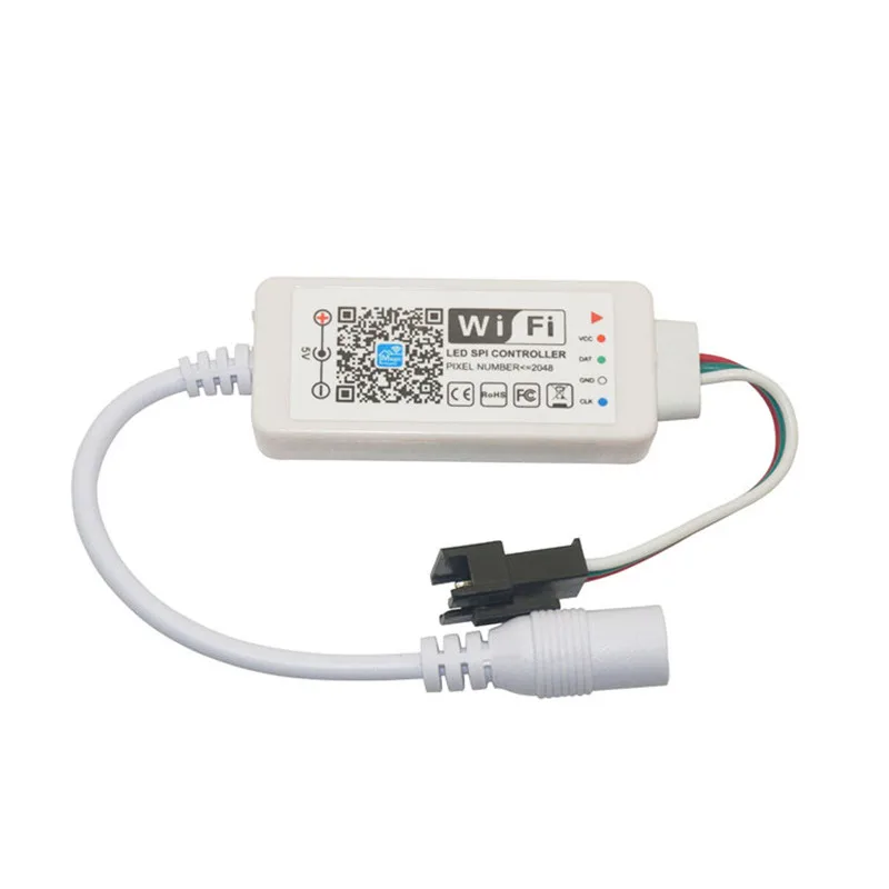 Светодиодный контроллер SPI 2048 пикселей мини WiFi для WS2811 SK6812 WS2812B Светодиодная