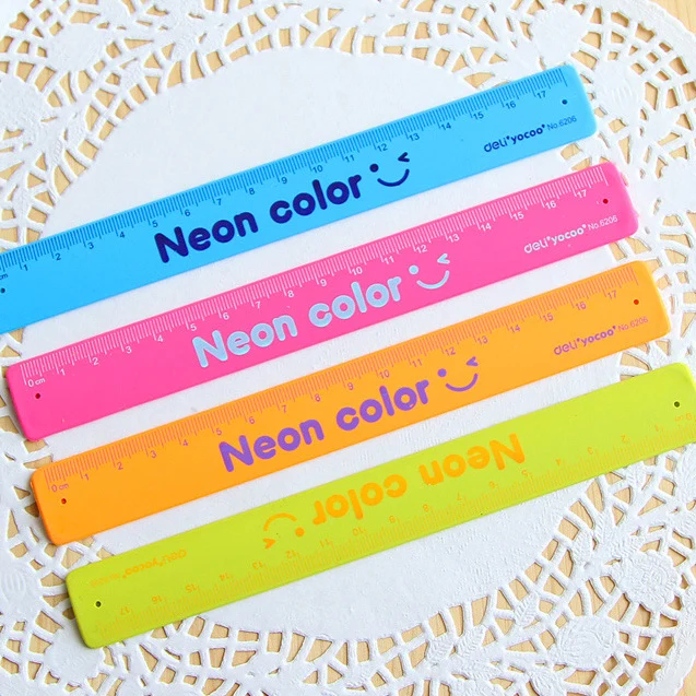 2 шт./лот конфетный цвет силиконовый материал линейки милые ученики креативные