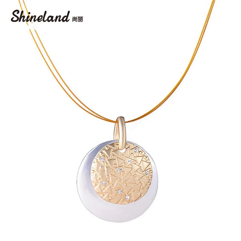 Модное ювелирное изделие женское модное ожерелье с круглой подвеской