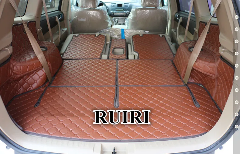 Хорошие коврики для багажника автомобиля Toyota Highlander 7 сидений 2013-2007 прочная