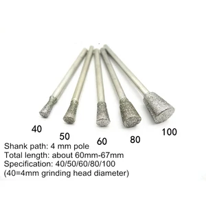 1 шт. Алмазная абразивная игольчатая головка клаксон Нефритовая резьба полировка Электрический инструмент Аксессуары Агат Янтарный пилинг стержень
