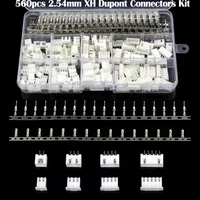 560pcs 2 54mm dupont connector jumper wire cable pin header pin housing and male female pin head terminal adapter plug set