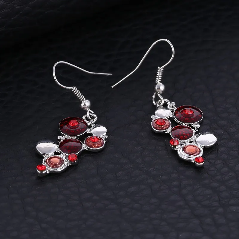 Этнический стиль эмалированные бусы кулон ожерелье серебряный цвет висячие