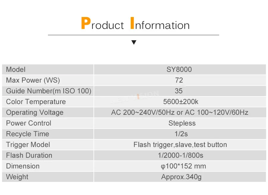 Godox SY8000 студия E27 винт AC Slave Студия Вспышка стробоскоп светильник