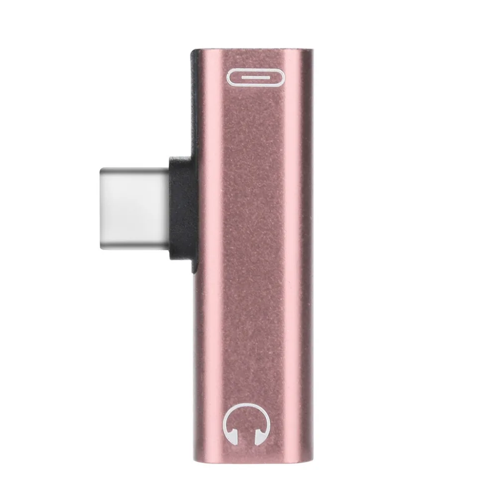 2 в 1 Тип C до 3,5 мм разъем для зарядки наушников конвертер usb type-C аудио адаптер для Xiaomi 6 huawei P10 mate 20 type C телефонов