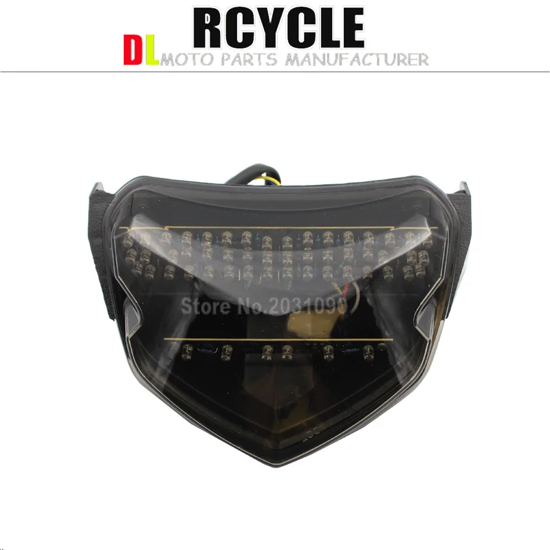 Черный мотоцикл Встроенный задний фонарь светодиодный сигнал поворота для 2004 2005