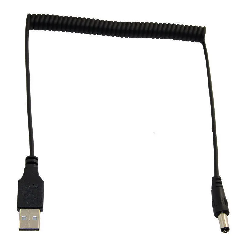 1.5meter/5ft USB Power Spring Coiled Cable USB2.0 A Male To DC Jack 5.5mm 2.1mm | Компьютеры и офис