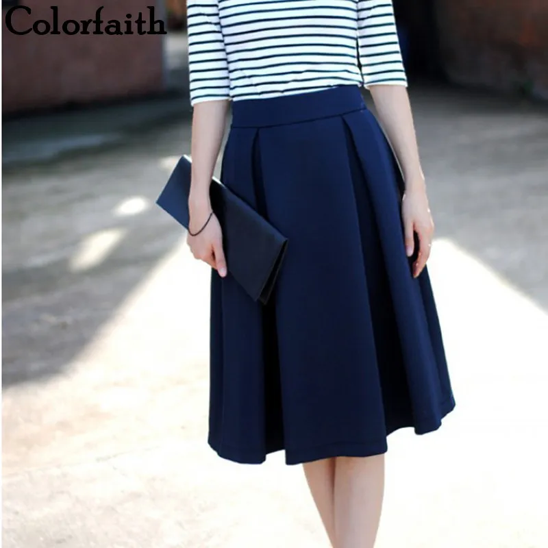 Женская плиссированная юбка миди винтажная Расклешенная с высокой талией в