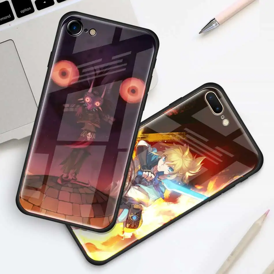 Легенда о Зельде игра закаленное стекло чехол для Apple iPhone XR 7 8 6 6 S Plus X XS MAX чехол для сотового телефона чехол