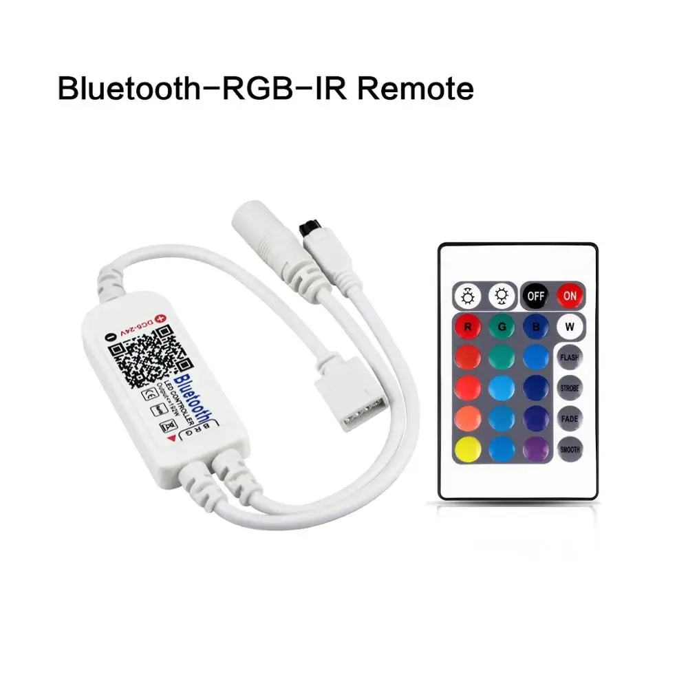 Bluetooth RGB ADD IR Светодиодный светильник Wi-Fi/Bluetooth RGB/RGBW управление Лер DC 5 в 12 В 24 в Android IOS APP Amazon Alexa Google Magic Home IR управление - Испускаемый цвет: Bluetooth RGB ADD IR