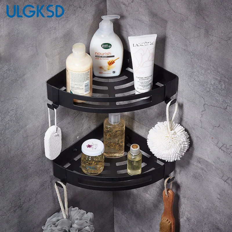 Ulgksd аксессуары для ванной комнаты черный Латунный настенный кронштейн черная