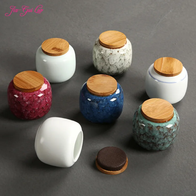 

Ceramic Tea Box Portable Travel Storage Box Dried Fruit Coffee Bean Storage Box Storage Tank D005