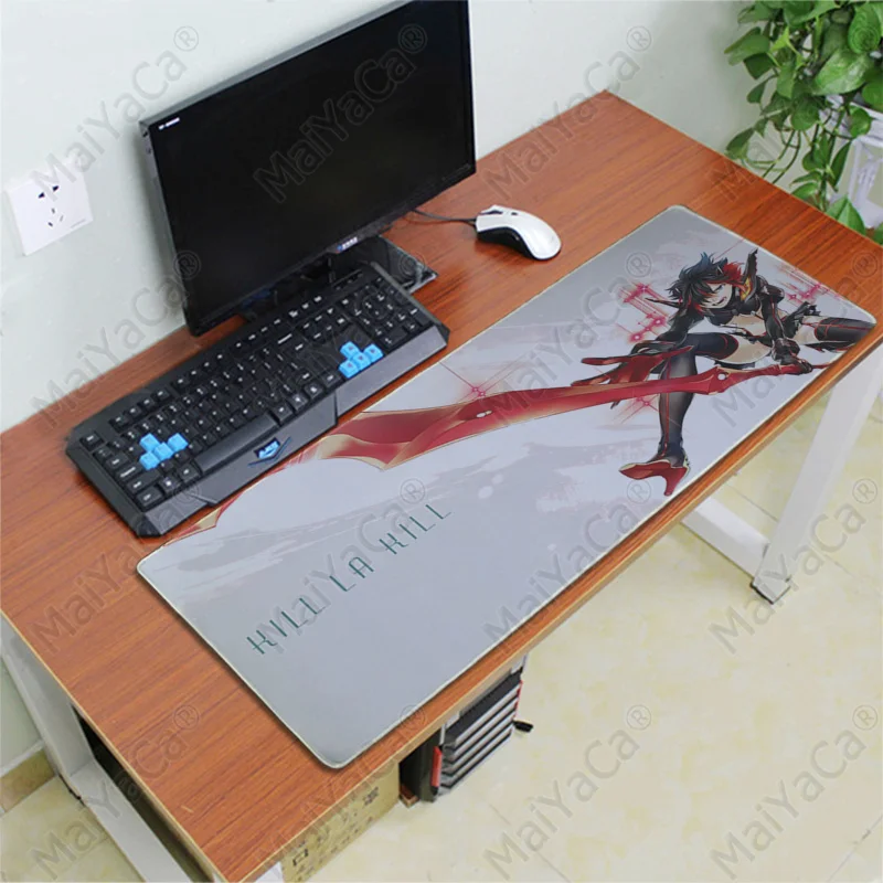 Lock Edge 30x80cm MaiYaCa Kill La Kill Matoi Ryuuko коврики для мыши Компьютерные Аниме Коврик для мыши и ноутбука большой коврик для мыши клавиатуры коврик - Цвет: Lock Edge 30x80cm