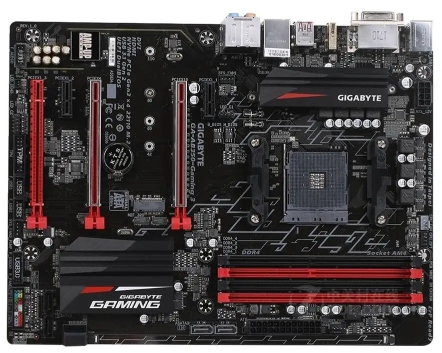 Для Gigabyte GA-AB350-Gaming 3 оригинальная б/у материнская плата AB350-Gaming B350 Socket AM4 DDR4 USB3.0 SATA3 |