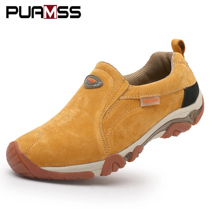 New High Quality Brand Men Shoes Genuine leather Loafers Casual Breathable Spring Autumn Outdoor Non Slip Oxford | Обувь