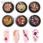 Стразы для ногтей, разноцветные металлические, с заклепками, 1 коробка