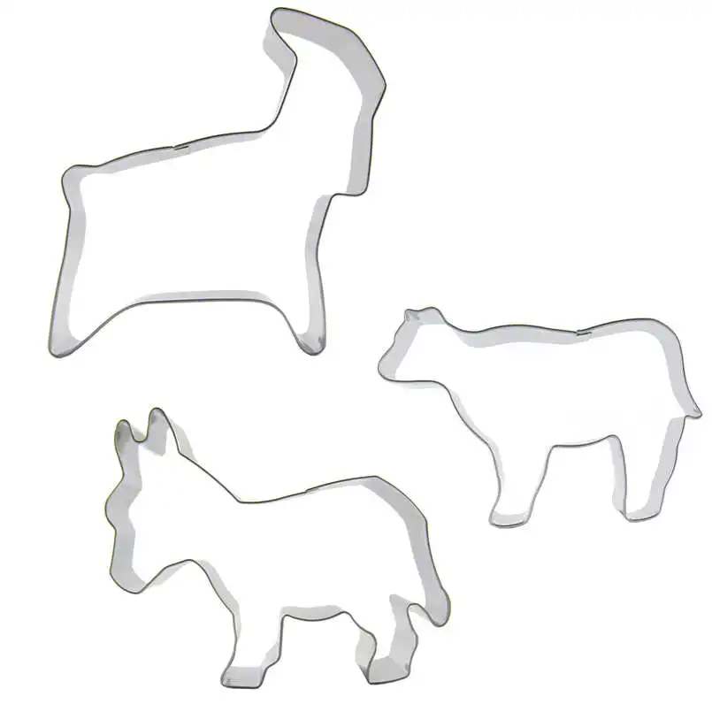 Ослик коза Як формы 3 шт бисквитные для резки инструменты выпечки украшения торта