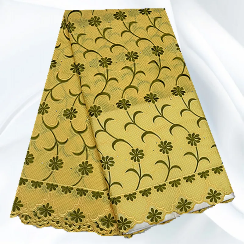 Pcl226 Желтый Бесплатная доставка Высокое качество швейцарская вуаль Кружево Ткань