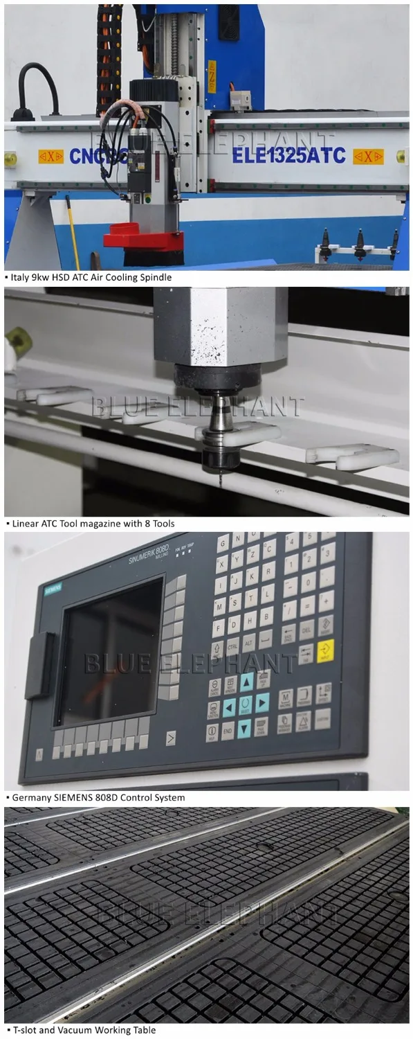 4*8ft 1325 aluminium cnc router engraving machine atc wood HSD spindle for 3D carving | Инструменты