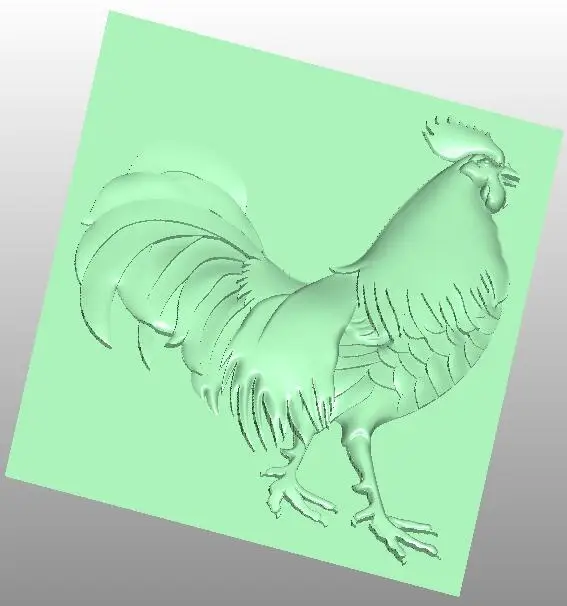 

Cock 3D file in STL format relief for cnc router carving artcam