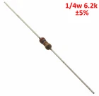 Высокотехнологичный карбоновый пленочный резистор 6,2 кОм 14 Вт 0,25 Вт 5% Допуск 1000 шт.