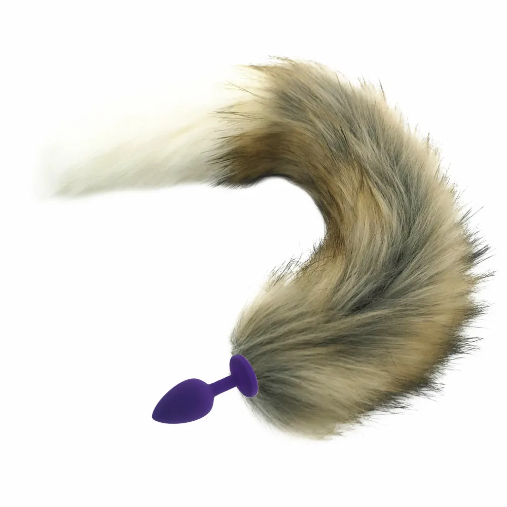 40cm Sex Toy Fox Tail Anal Plug Dog Back Metal Toys for Woman Bondage | Красота и здоровье