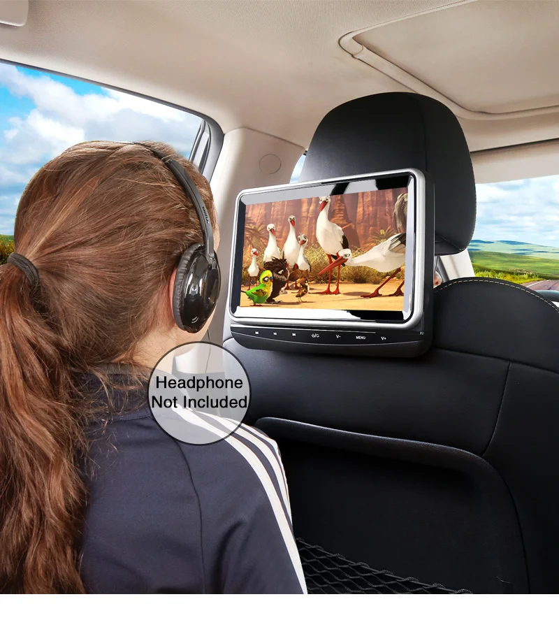 Тыква 10 1 ''подголовник автомобиля dvd плеер HD светодиодный TFT экран с HDMI портом