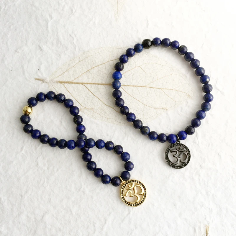 Mcllroy мантра прелести браслет Будда бисер Браслеты браслеты Натуральный камень