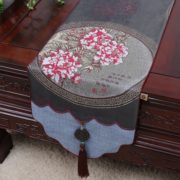 Утолщенная Роскошная жаккардовая скатерть из нефрита Рождественская китайская