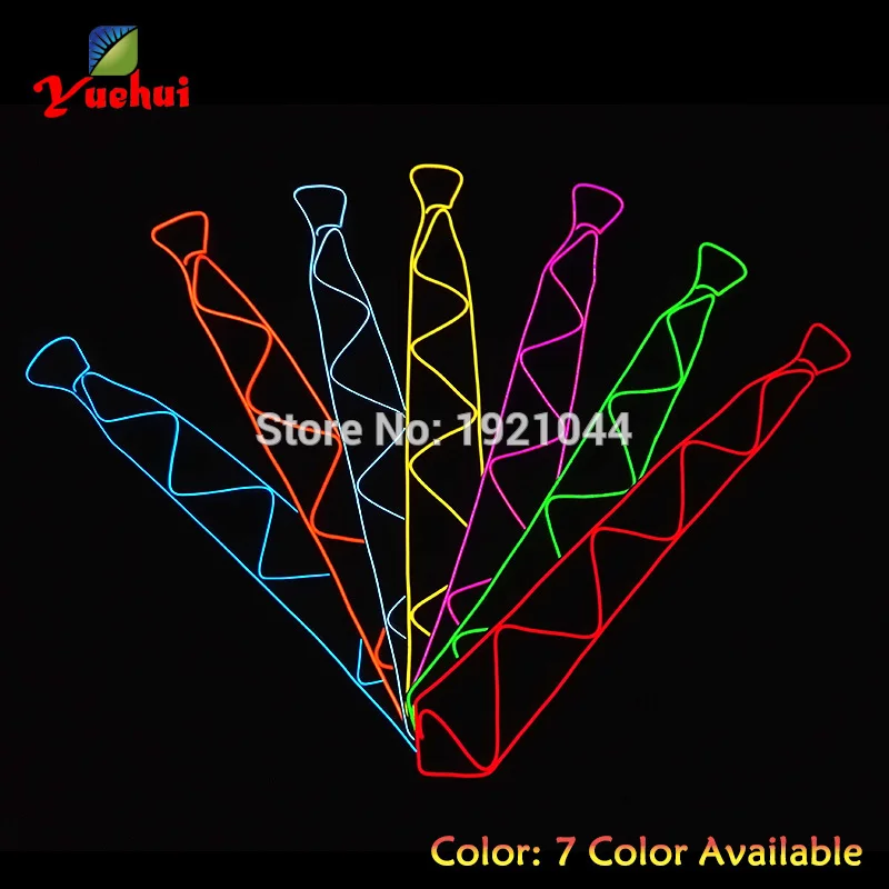 10 видов цветов выбор Новый Звук Активированный милый LED шеи галстук светящийся EL