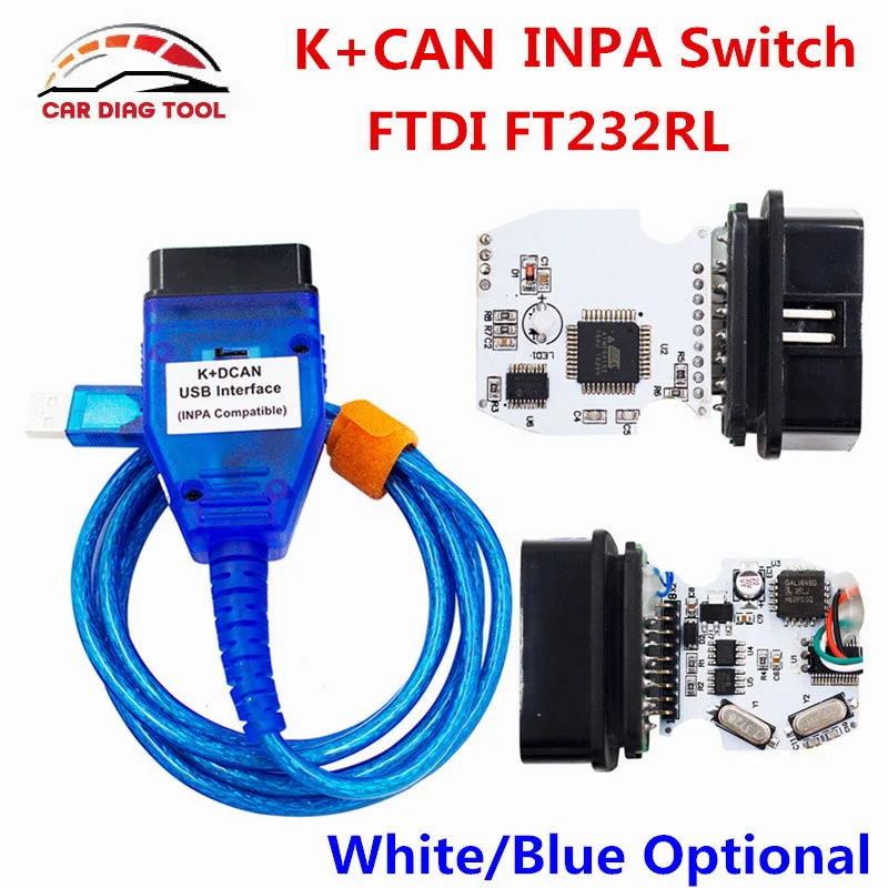 Новый ИНПА K + может переключатель для BMW с FTDI FT232RL чип INPA Поддержка 8 Pin и LINE