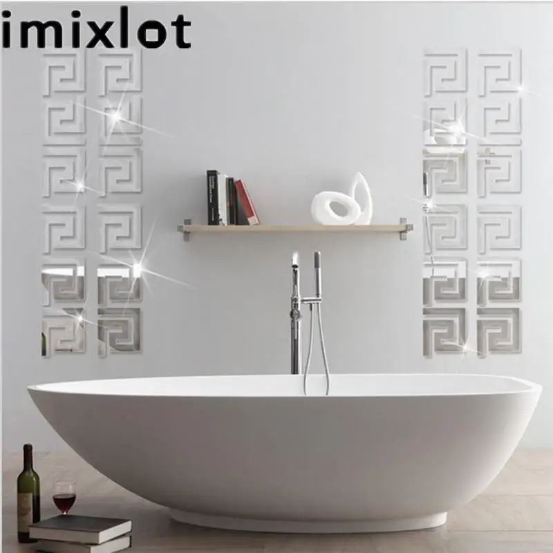 3D акриловые зеркальные настенные наклейки Imixlot для творчества домашний декор