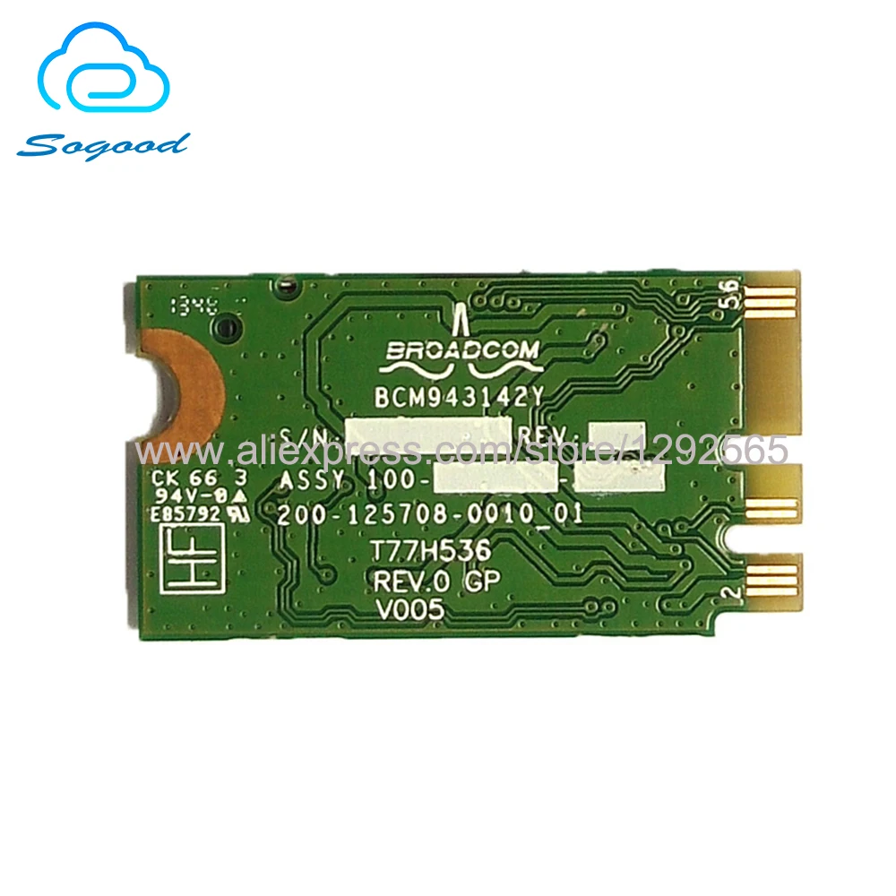 Сетевая карта Broadcom BCM943142Y NGFF Wi Fi Bluetooth 4 0 802.11b/G/N для Lenovo| |