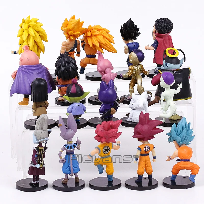 Dragon Ball Z ПВХ Фигурки игрушки 20 шт./компл. Сон Гоку Vetega Majin Buu Freza Beerus Whis Mark Karin Gotenks
