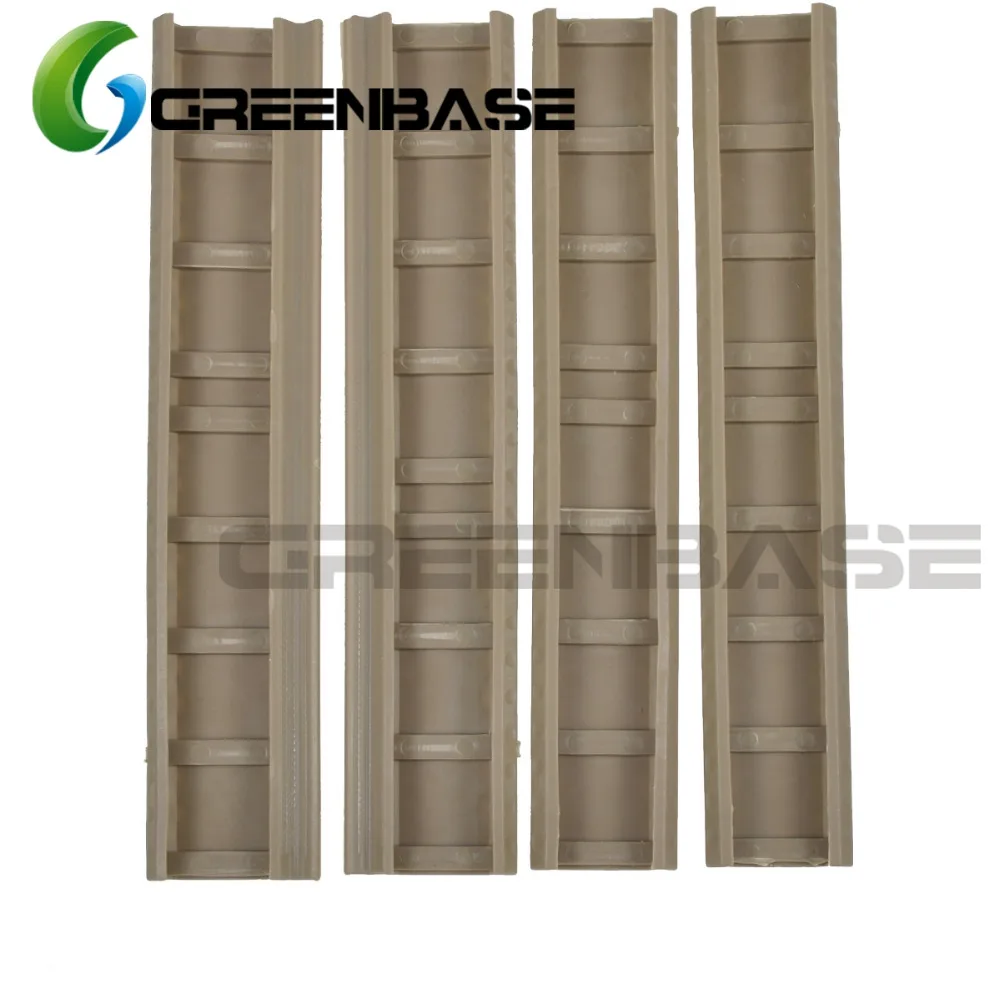 Тактические резиновые накладки на рельсы Пикатинни Greenbase с линейным разъемом 4