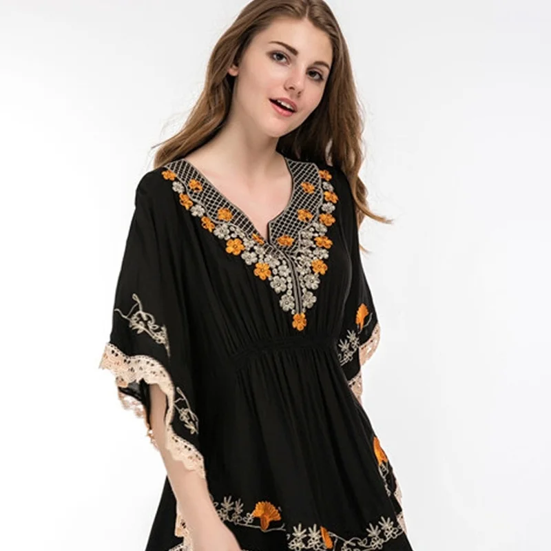 Женские топы лето 2018 туники женские хиппи бохо шикарная блузка рубашка пляжные