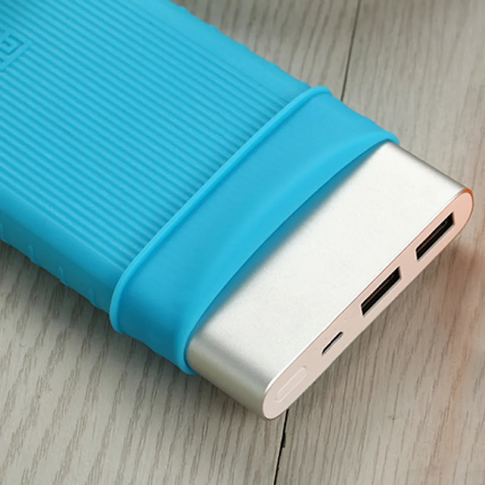 Soft Silicone Protective Skin Wrap Case Cover Shell for New Xiaomi Mi Power Bank 2 10000mAh Dual USB Port p3 | Электроника