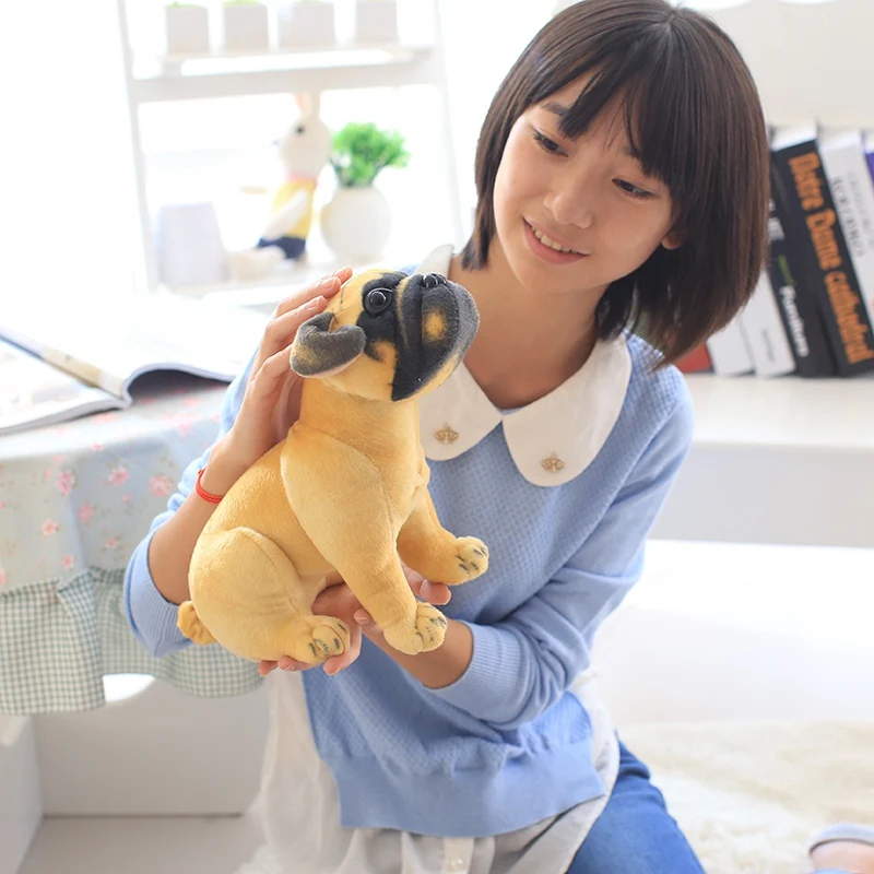 Мягкая игрушка собака Желтые Плюшевые игрушки Щенка Мопса кукла животного