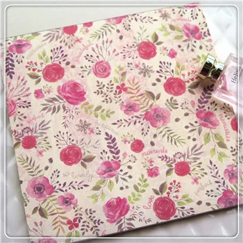 KSCRAFT 6 дюймов односторонний Печатный цветочный Рисунок в романтическом стиле