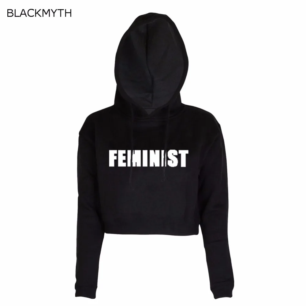 Blackmyth Для женщин Харадзюку Феминистская принт Повседневное Толстовка Толстовки