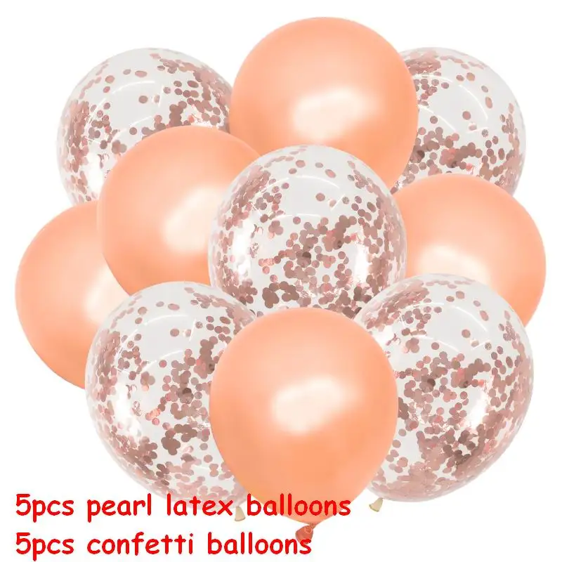 pearl set 5 10 шт 10 дюймов металлические цвета латексные воздушные шары с конфетти надувной шар для дня рождения свадьбы - Цвет: pearl set 5