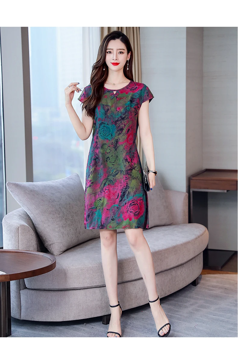Vestido de festa,, хлопковое украинское платье для женщин, новинка, летнее женское платье, Ретро стиль, круглый вырез, короткий рукав
