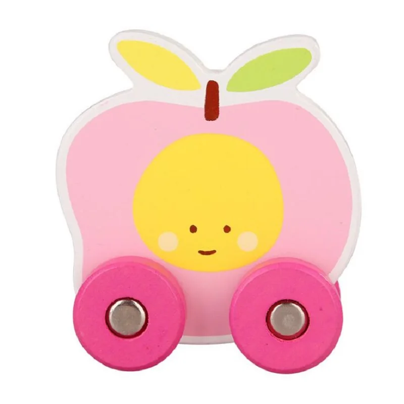 [Fly AC] детские деревянные мини мультфильм apple банан груша peachs грузовиков игрушки