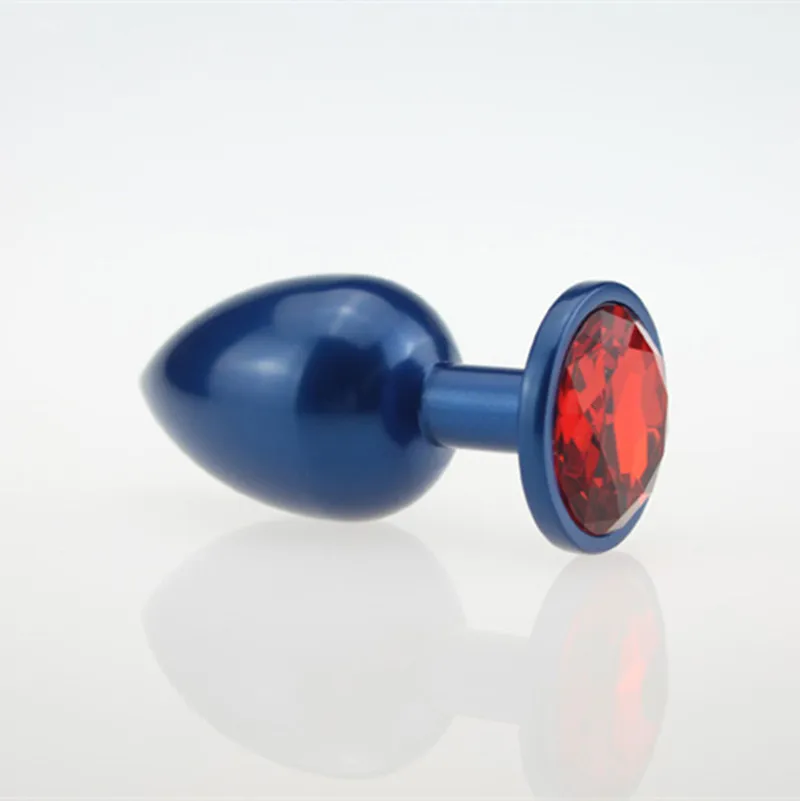 Цветная маленькая средняя большая цельная металлическая Анальная вилка из