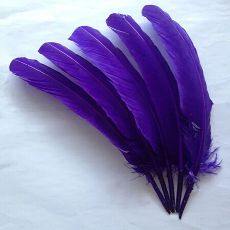 purple 10 шт. красивые перья индейки(от 28 до 30 см/11-12 дюймов) DIY Свадебные украшения различные цвета на выбор - Цвет: purple