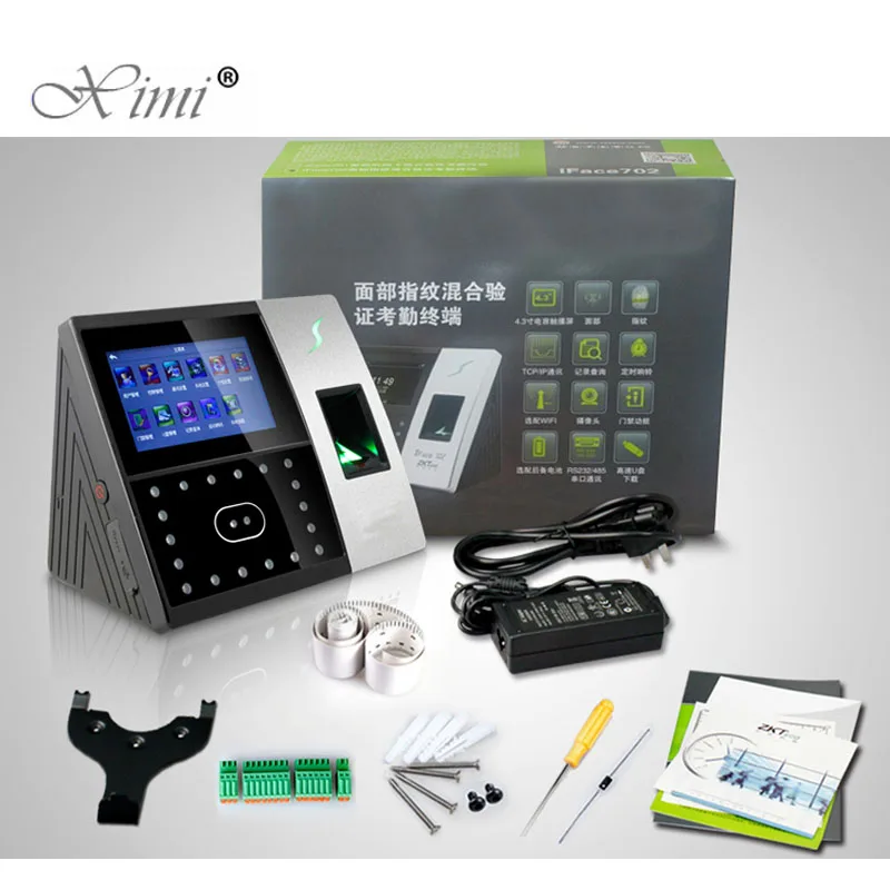 ZK IFACE702 Linux система контроля доступа лица и пальца TCP/IP отпечатков пальцев