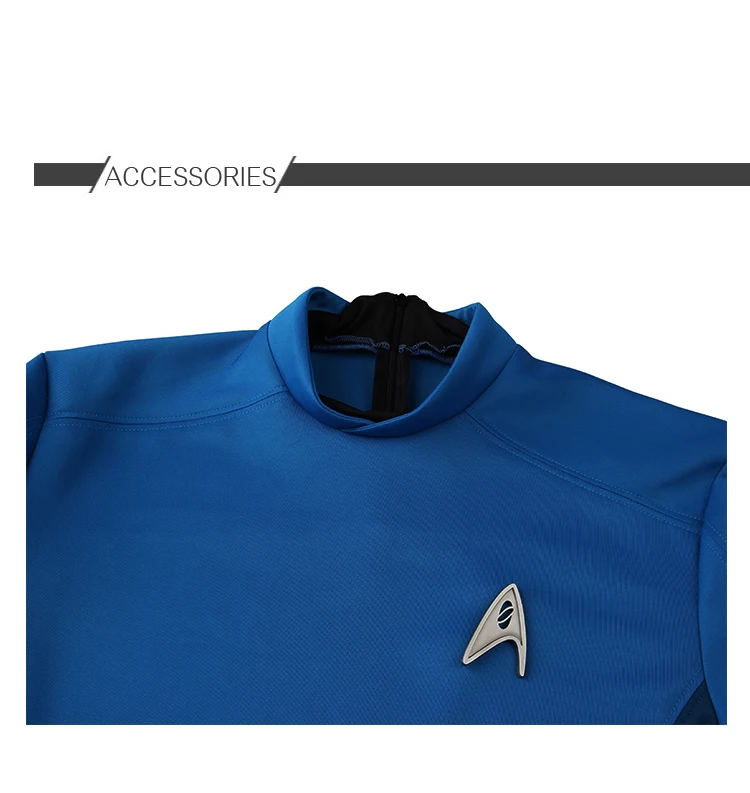 Startreks Beyond Costume Science Officer Leonard McCoy Bones Косплей рубашка синий униформа для взрослых мужчин Хэллоуин Карнавальный наряд